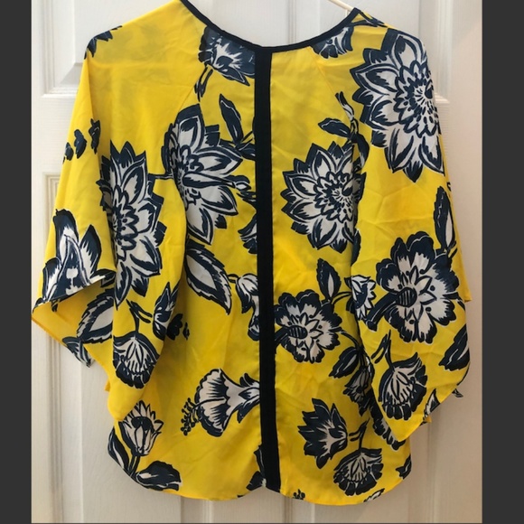 Zara Yellow, Blue and White Floral Blouse - Picture 2 of 3